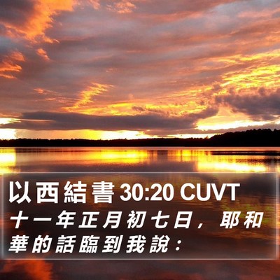 以 西 結 書 30:20 CUVT Bible Verse Image