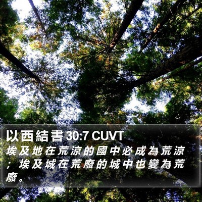 以 西 結 書 30:7 CUVT Bible Verse Image