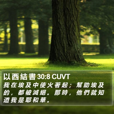 以 西 結 書 30:8 CUVT Bible Verse Image