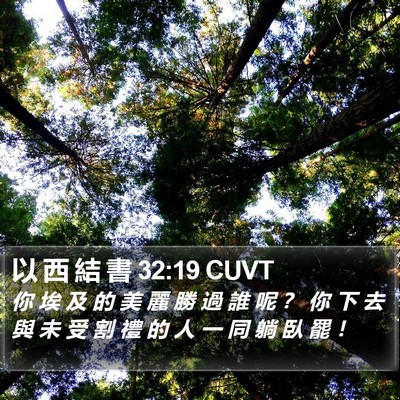以 西 結 書 32:19 CUVT Bible Verse Image