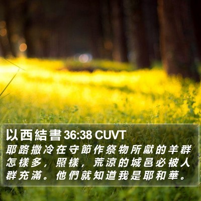 以 西 結 書 36:38 CUVT Bible Verse Image