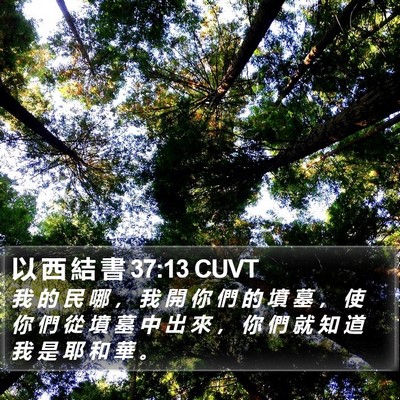 以 西 結 書 37:13 CUVT Bible Verse Image