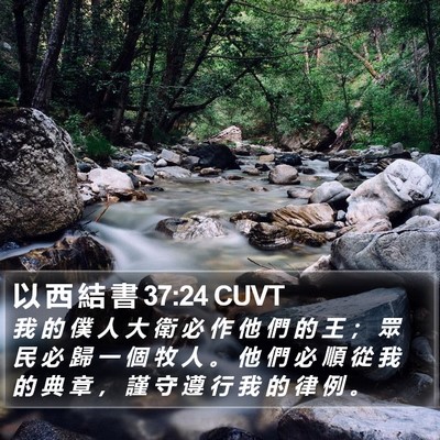 以 西 結 書 37:24 CUVT Bible Verse Image