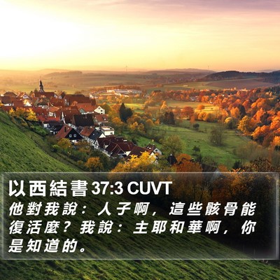 以 西 結 書 37:3 CUVT Bible Verse Image