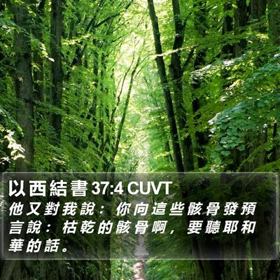 以 西 結 書 37:4 CUVT Bible Verse Image