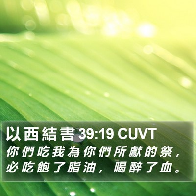 以 西 結 書 39:19 CUVT Bible Verse Image