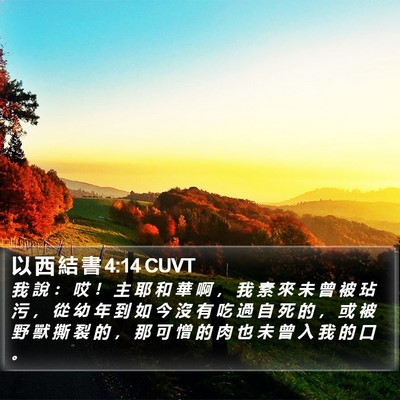 以 西 結 書 4:14 CUVT Bible Verse Image