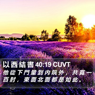 以 西 結 書 40:19 CUVT Bible Verse Image