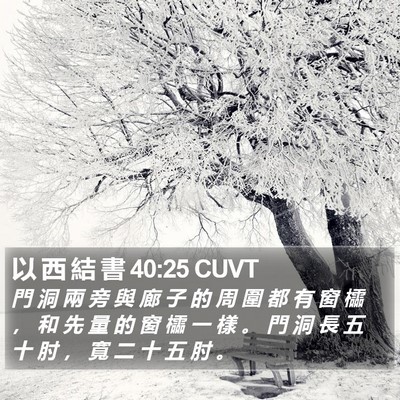 以 西 結 書 40:25 CUVT Bible Verse Image