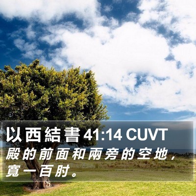以 西 結 書 41:14 CUVT Bible Verse Image