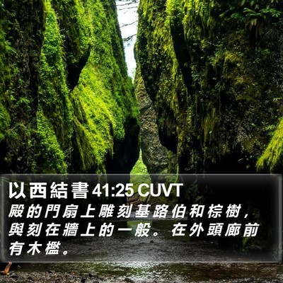 以 西 結 書 41:25 CUVT Bible Verse Image