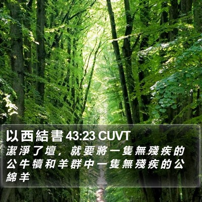 以 西 結 書 43:23 CUVT Bible Verse Image