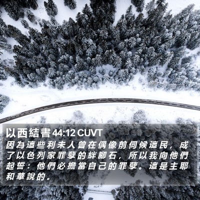 以 西 結 書 44:12 CUVT Bible Verse Image