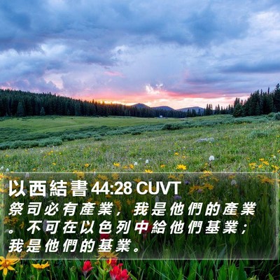 以 西 結 書 44:28 CUVT Bible Verse Image
