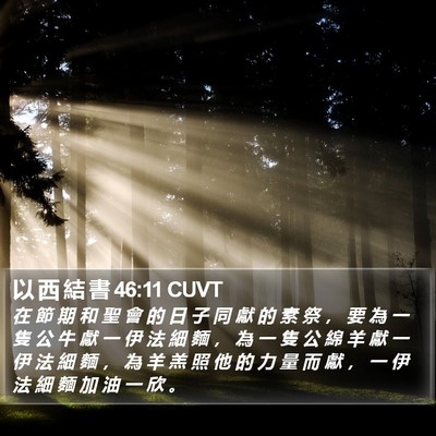 以 西 結 書 46:11 CUVT Bible Verse Image