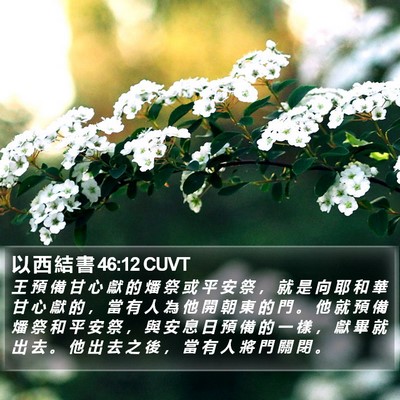 以 西 結 書 46:12 CUVT Bible Verse Image