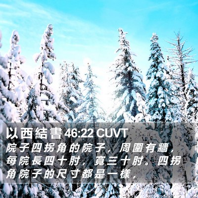 以 西 結 書 46:22 CUVT Bible Verse Image