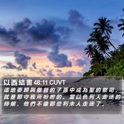 以 西 結 書 48:11 CUVT Bible Verse Image