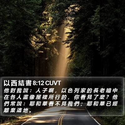 以 西 結 書 8:12 CUVT Bible Verse Image