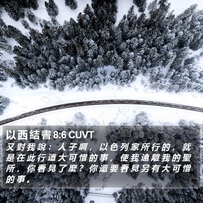 以 西 結 書 8:6 CUVT Bible Verse Image