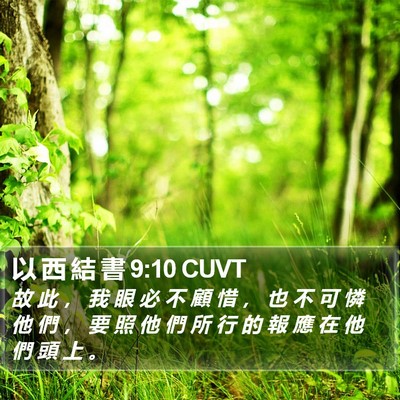 以 西 結 書 9:10 CUVT Bible Verse Image