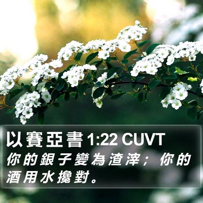 以 賽 亞 書 1:22 CUVT Bible Verse Image