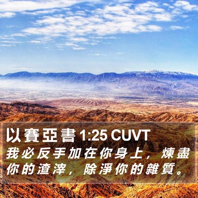 以 賽 亞 書 1:25 CUVT Bible Verse Image