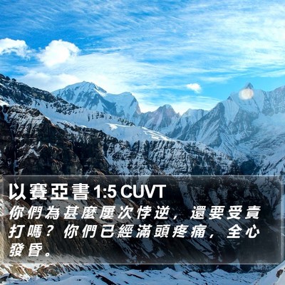 以 賽 亞 書 1:5 CUVT Bible Verse Image