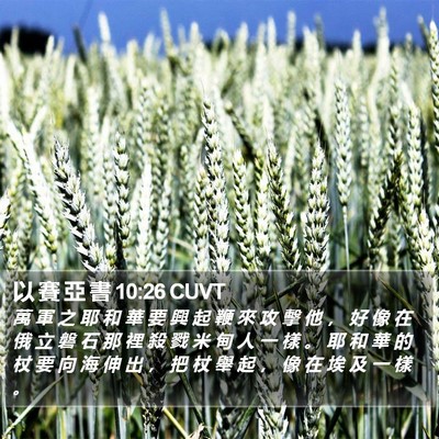 以 賽 亞 書 10:26 CUVT Bible Verse Image