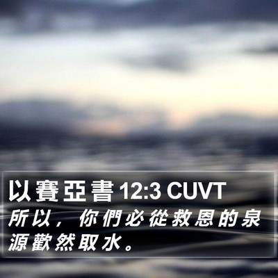 以 賽 亞 書 12:3 CUVT Bible Verse Image
