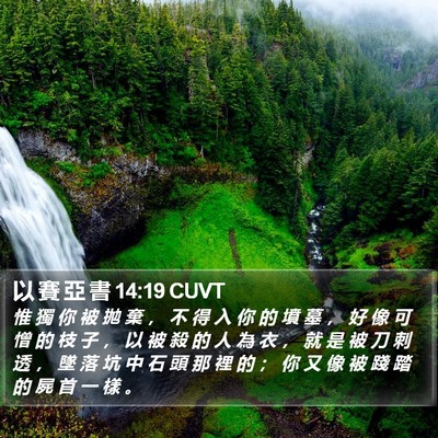 以 賽 亞 書 14:19 CUVT Bible Verse Image