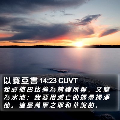 以 賽 亞 書 14:23 CUVT Bible Verse Image