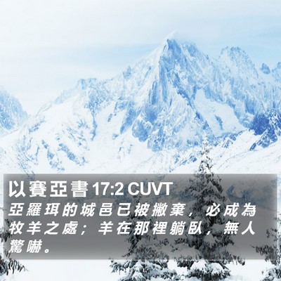 以 賽 亞 書 17:2 CUVT Bible Verse Image