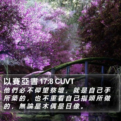 以 賽 亞 書 17:8 CUVT Bible Verse Image