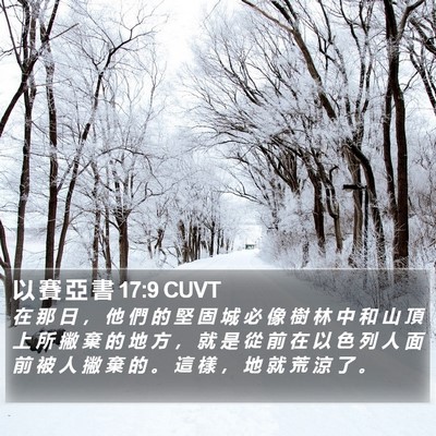 以 賽 亞 書 17:9 CUVT Bible Verse Image