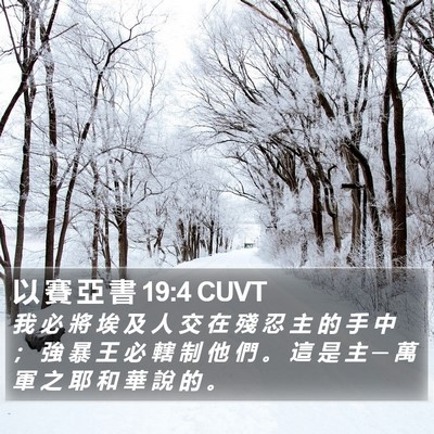 以 賽 亞 書 19:4 CUVT Bible Verse Image
