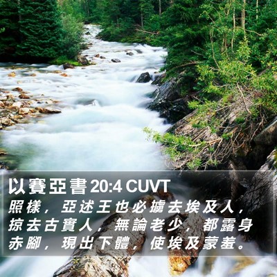 以 賽 亞 書 20:4 CUVT Bible Verse Image