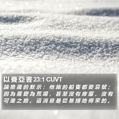 以 賽 亞 書 23:1 CUVT Bible Verse Image