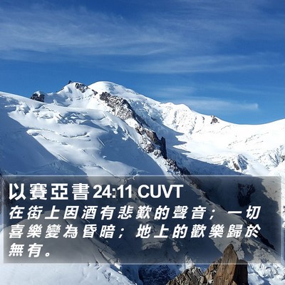 以 賽 亞 書 24:11 CUVT Bible Verse Image