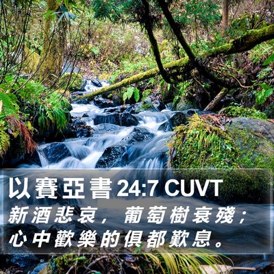 以 賽 亞 書 24:7 CUVT Bible Verse Image