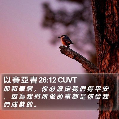 以 賽 亞 書 26:12 CUVT Bible Verse Image