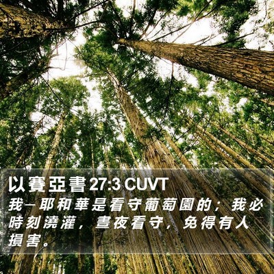 以 賽 亞 書 27:3 CUVT Bible Verse Image