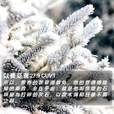以 賽 亞 書 27:9 CUVT Bible Verse Image