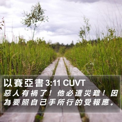以 賽 亞 書 3:11 CUVT Bible Verse Image