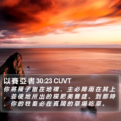 以 賽 亞 書 30:23 CUVT Bible Verse Image