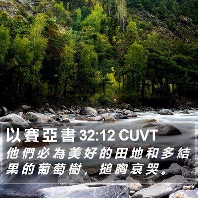 以 賽 亞 書 32:12 CUVT Bible Verse Image