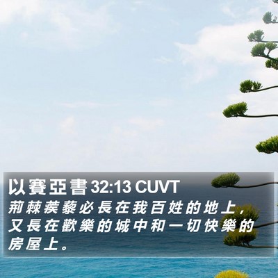 以 賽 亞 書 32:13 CUVT Bible Verse Image