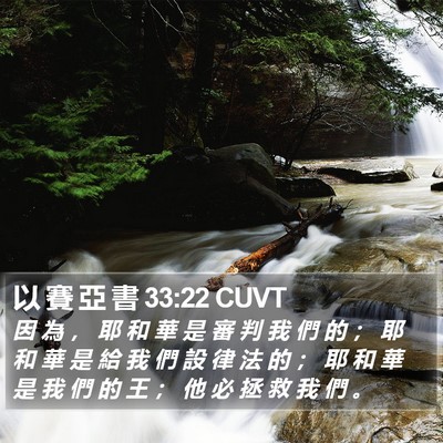 以 賽 亞 書 33:22 CUVT Bible Verse Image