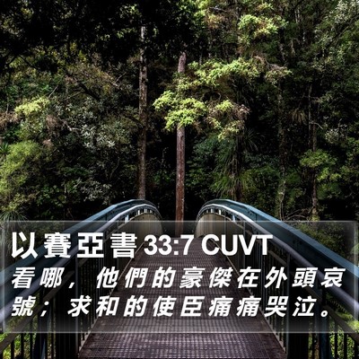 以 賽 亞 書 33:7 CUVT Bible Verse Image