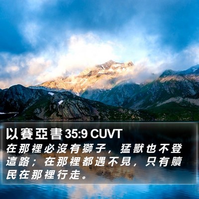 以 賽 亞 書 35:9 CUVT Bible Verse Image